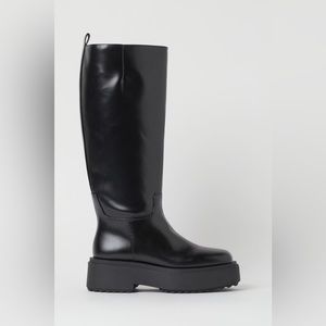 H&M Tall Faux Leather Chunky Boot